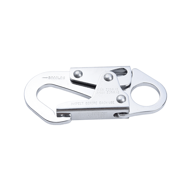 Hoe zorgt het ontwerp van de Galvanised Snap Hook met dubbele vergrendeling voor gebruiksgemak met behoud van een beveiligd slot?